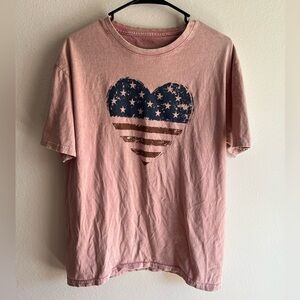 American Flag Heart T-shirt